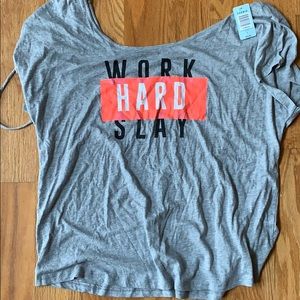 Torrid active shirt with tie back.